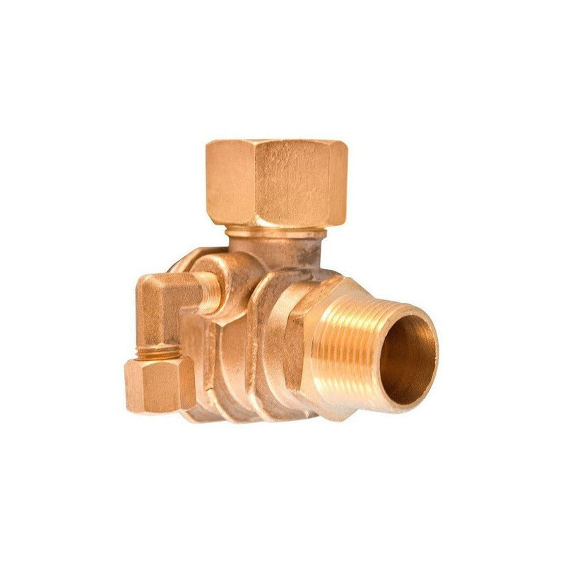 Válvula check, 3/4" NPT x 3/4" flare angular reforzada
