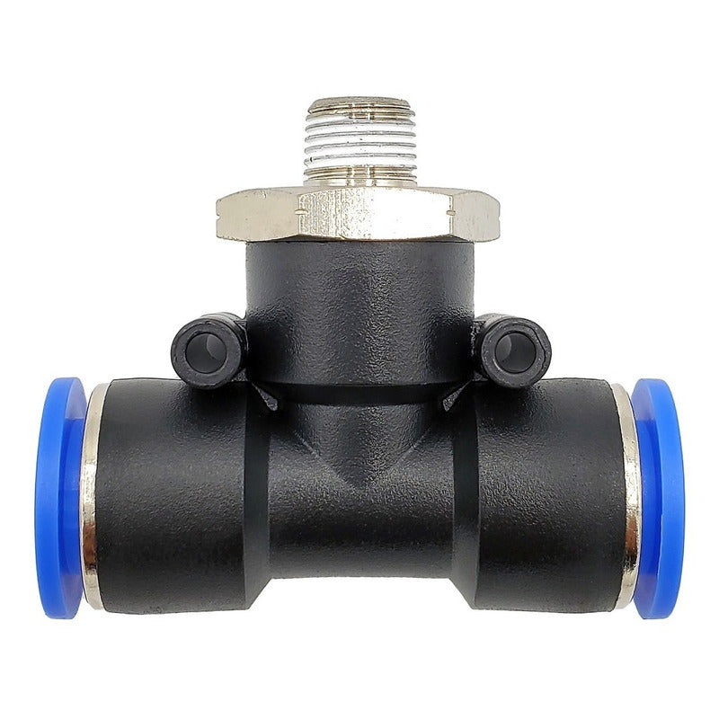 5pz Racor Rápido Neumático En Tee 1/8 Npt X 12mm