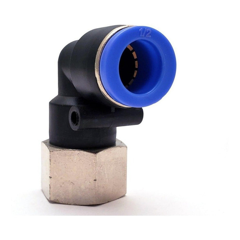 5 Pz De Conector/racor Neumático Codo Hembra 1/2 Npt X 1/2