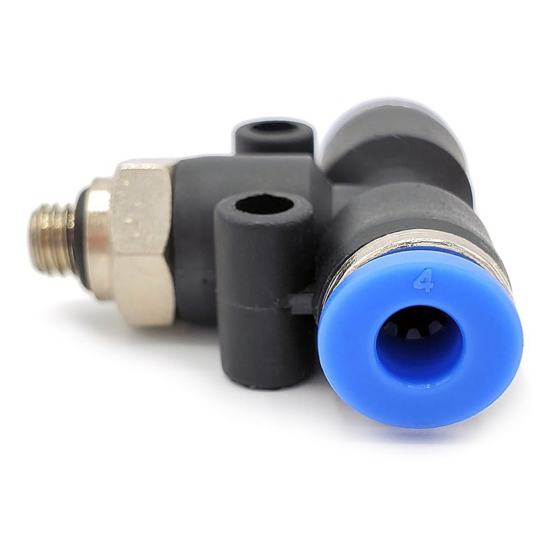 10 Pz De Conector/racor Rápido Neumático Tee M5 X 4mm