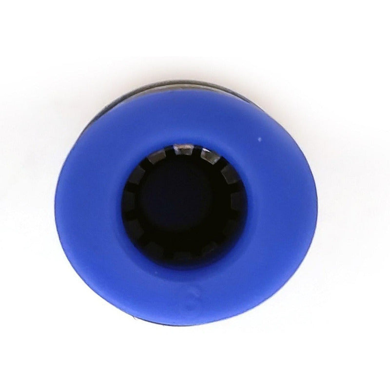 10 Pz Racor Unión Neumático Recto 6 Mm