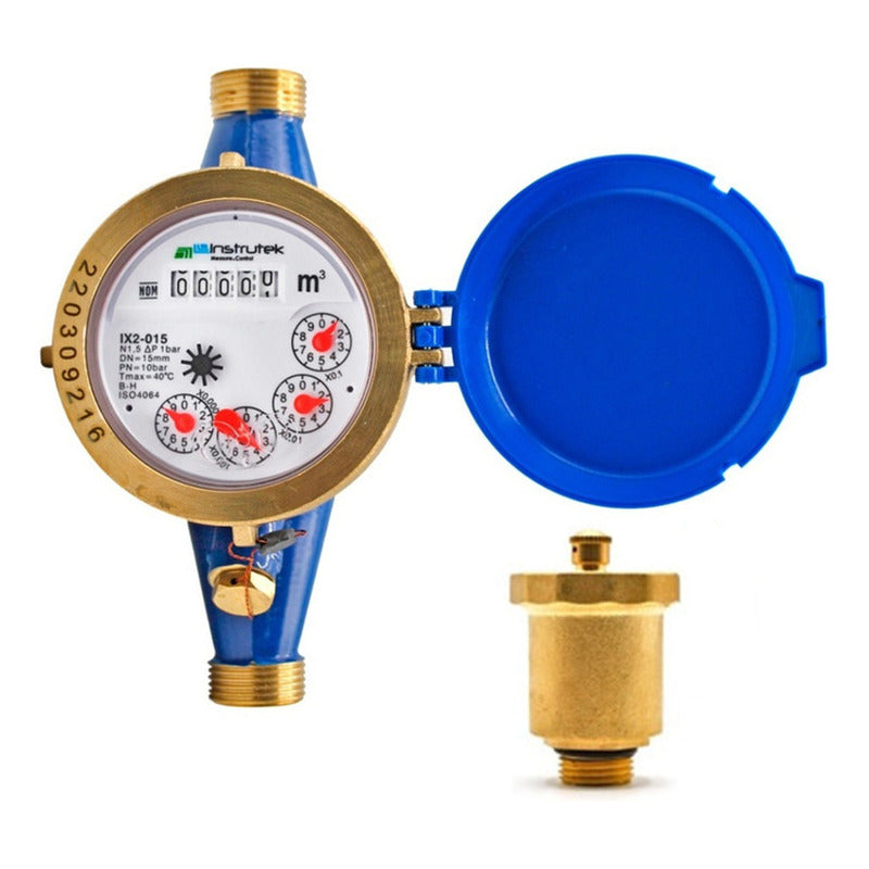 Kit Medidor De Agua Certificado De 1/2 C/ Check Anti-retorno