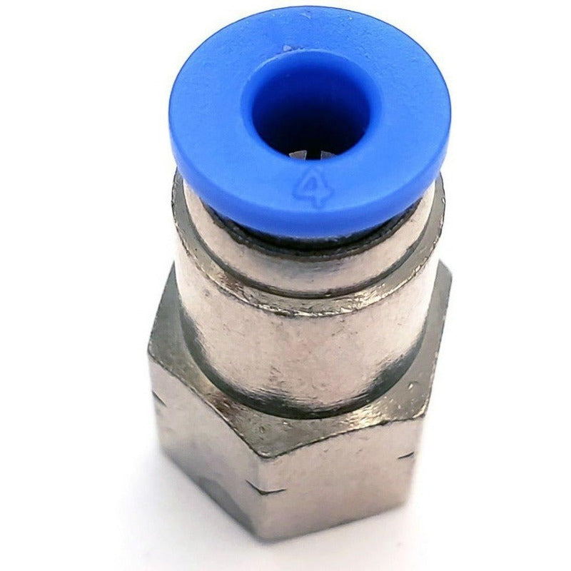 10 Pz De Conector/racor Neumático Recto Hembra 1/8 X 4mm