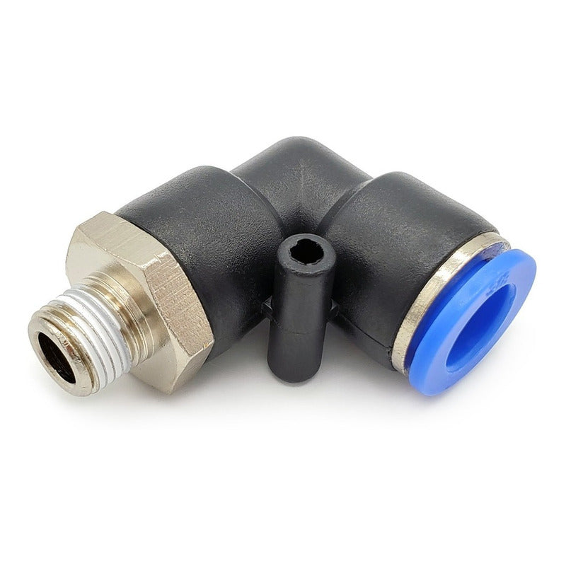 5 Pz De Conector/racor Rápido Neumático Codo 1/8 Npt X 3/8
