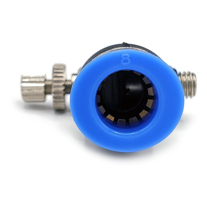 Conector / Regulador De Caudal Neumático Codo M5 X 8 mm
