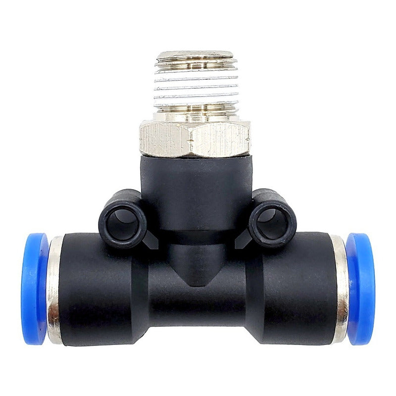 5pz Racor Rápido Neumático En Tee 1/8 Npt X 1/4