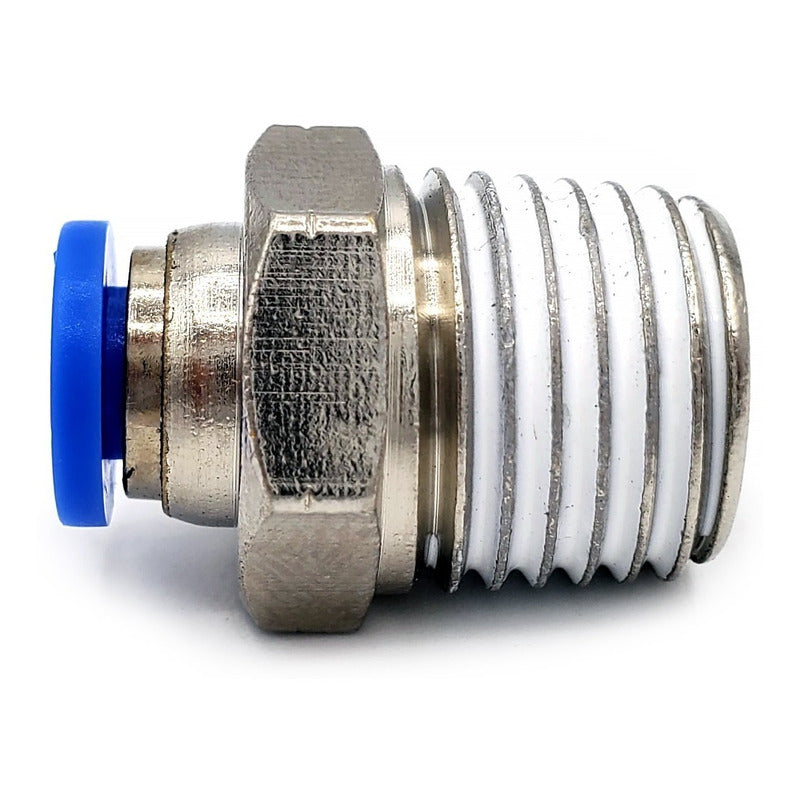 10 Pz De Conector/racor Rápido Neumático Recto 1/4 Npt X 4mm