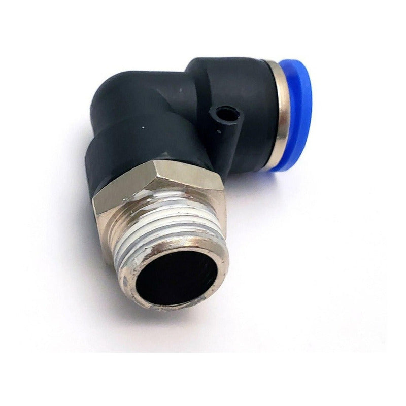 5 Pz De Conector/racor Rápido Neumático Codo 3/8 Npt X 12 Mm