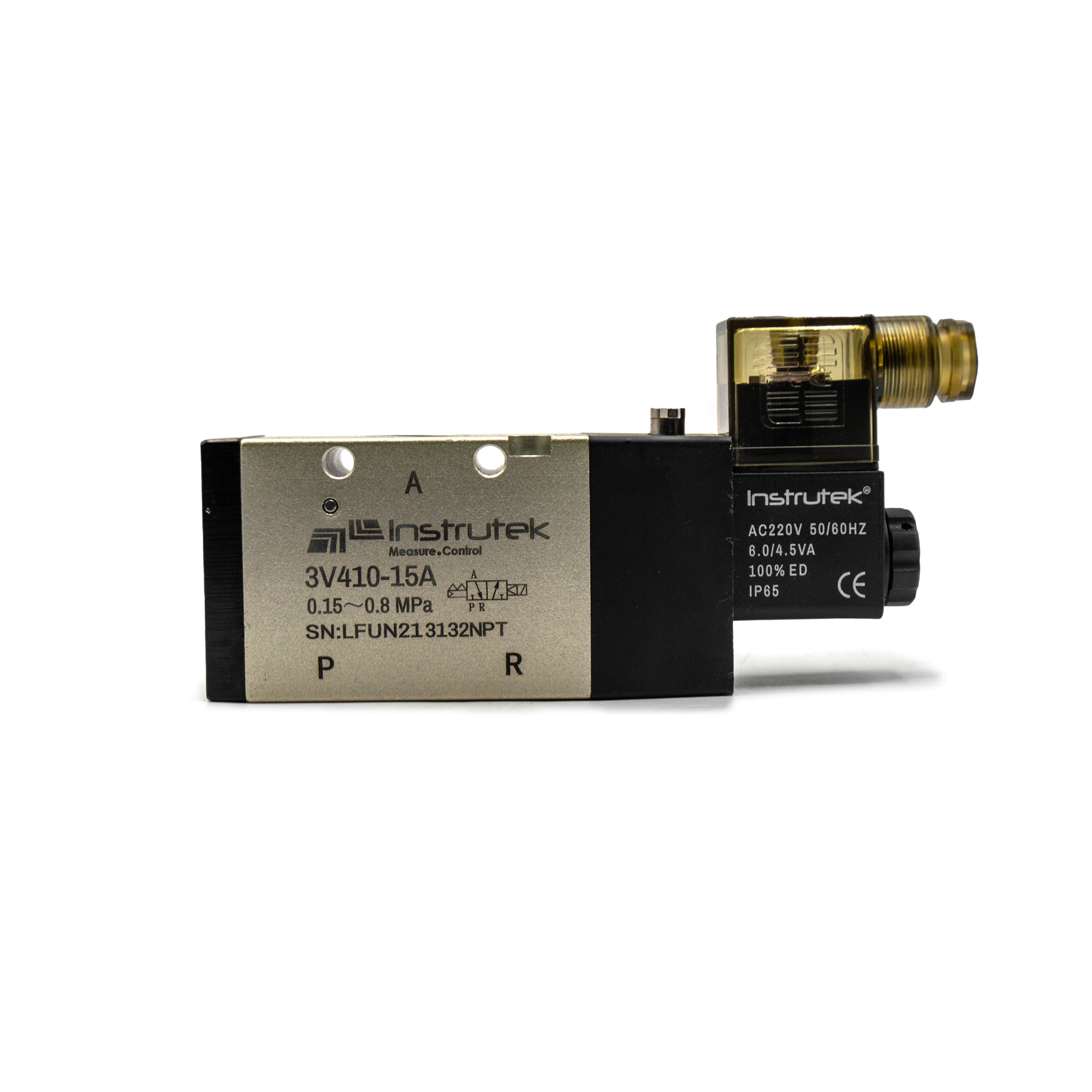 Electroválvula Neumática 5 Vías, 2 Posiciones, 1/2" NPT, 220V