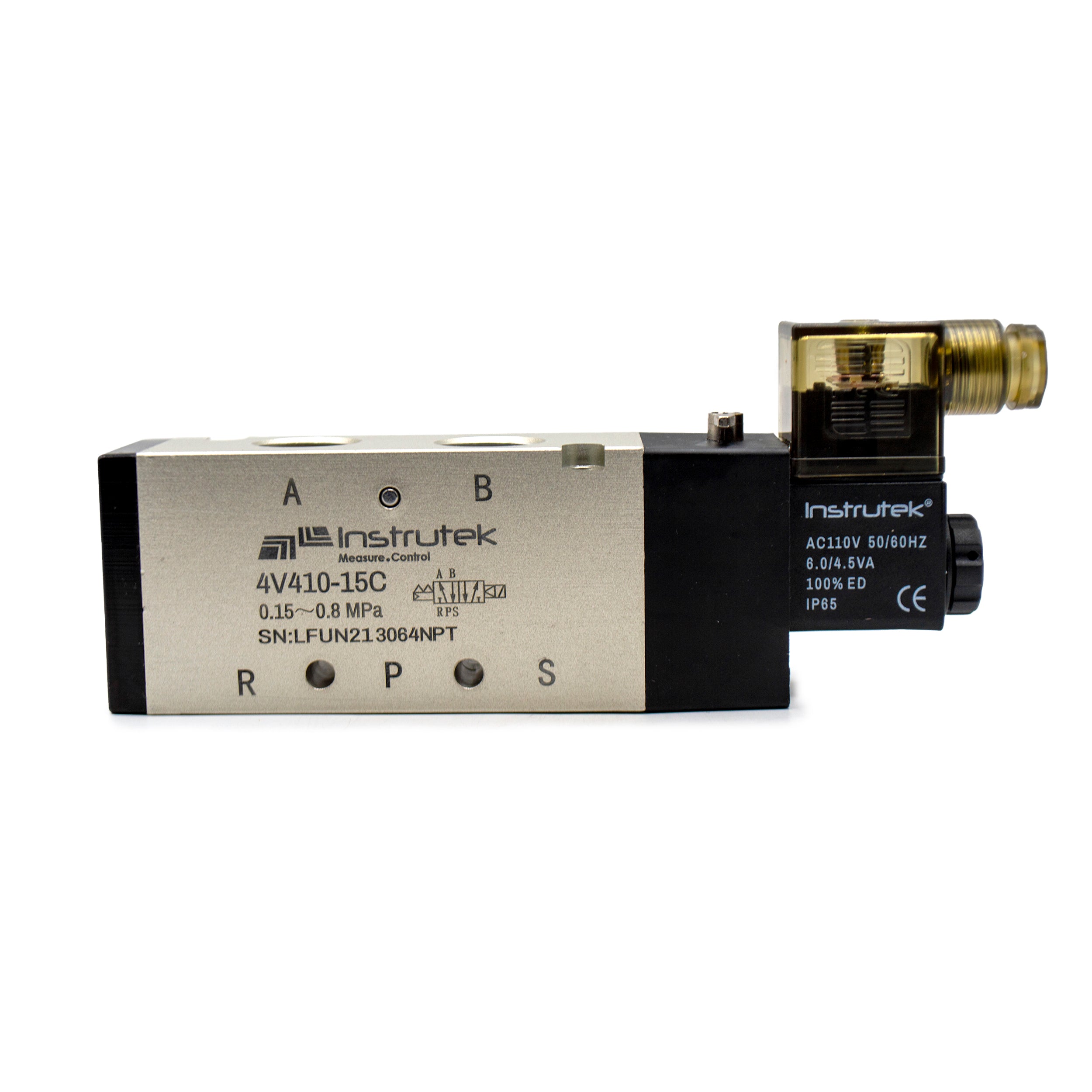 Electroválvula Neumática 5 Vías, 2 Posiciones, 1/2" NPT, 110V AC