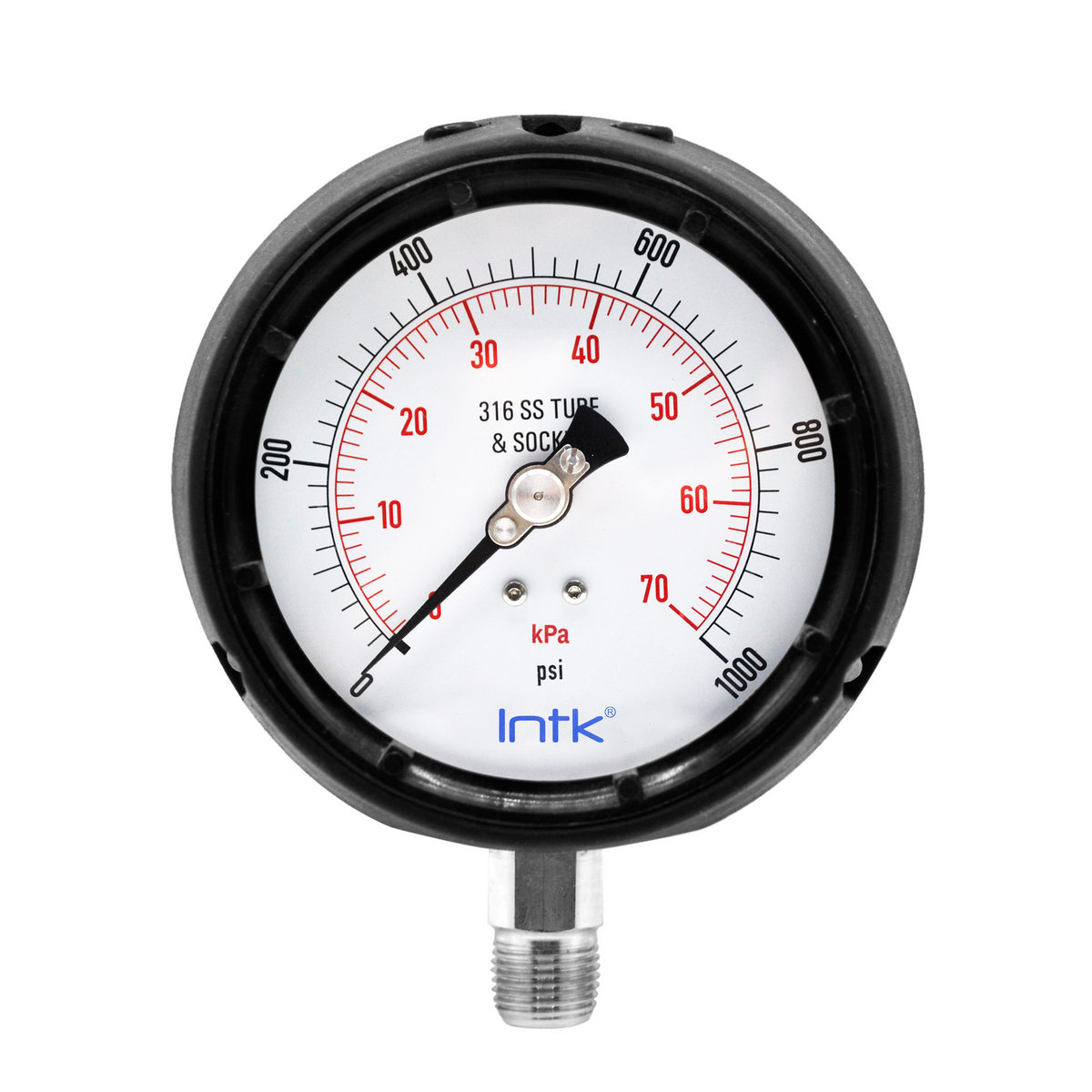 Phenolic Case Pressure Gauge for Mining, 1000 Psi 4.4 PLG
