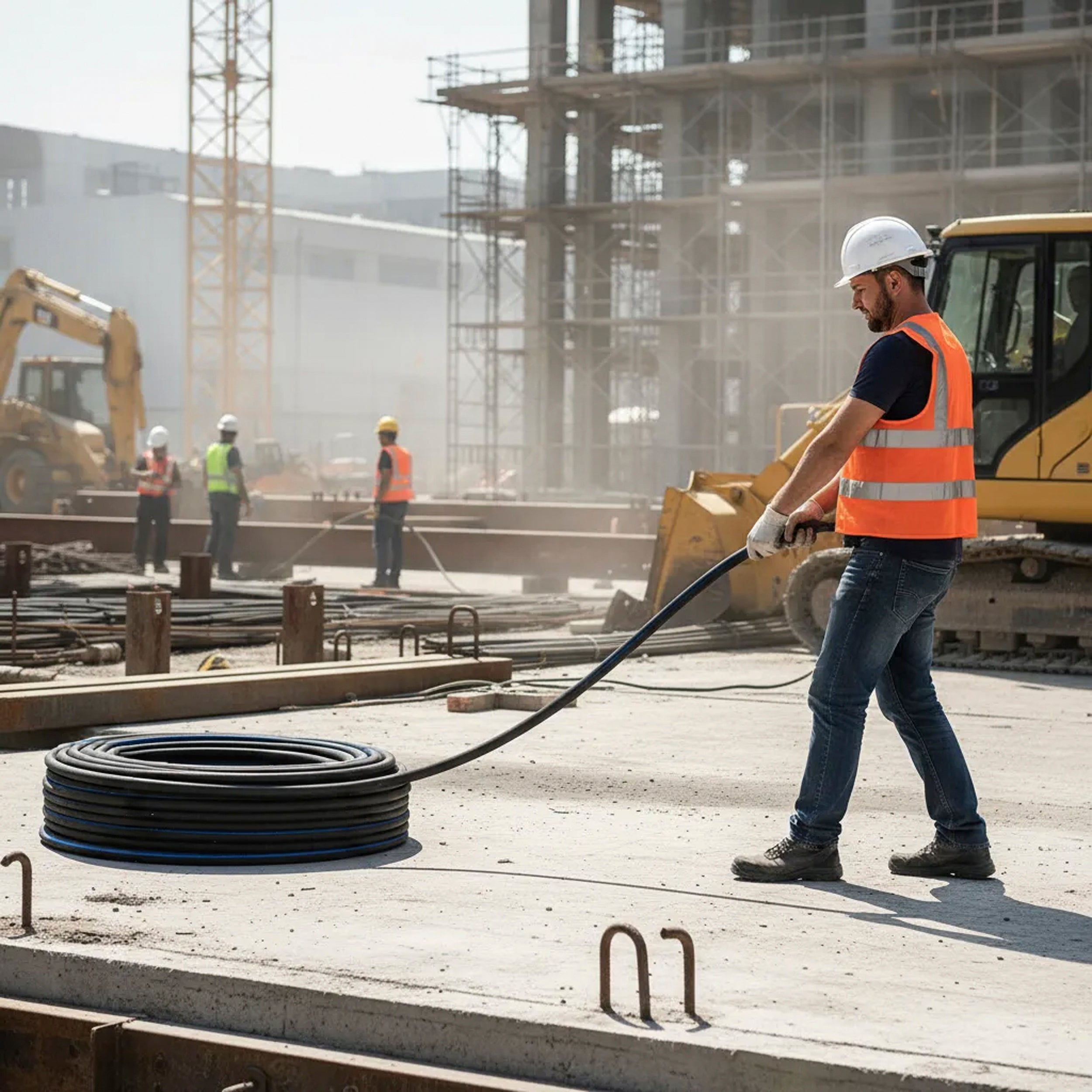 Manguera Hidráulica Sae R2, Alta Presion, 50 Mts, 1 Plg Azul