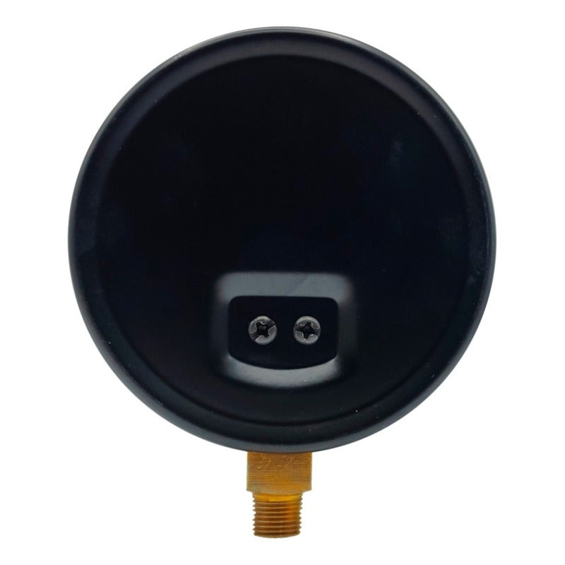 4" Standard, dry, pressure gauge, black steel case, 1/4" NPT, bottom connection, 0 to 300 psi-kPa