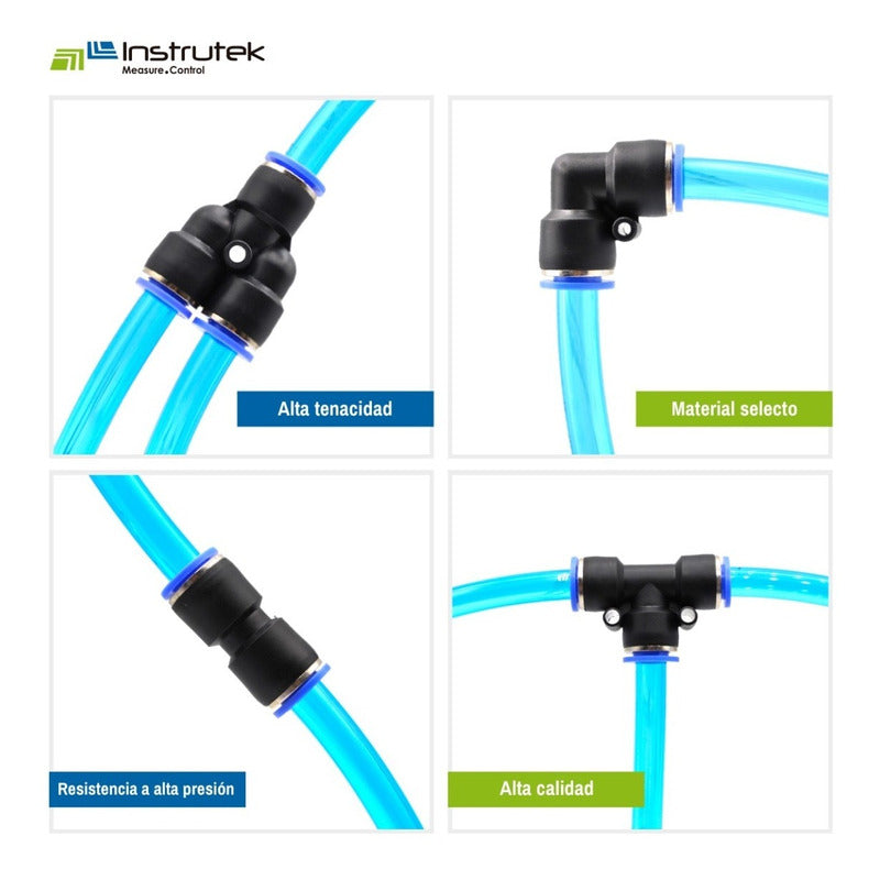 Manguera/tubing Para Aire 4mm Azul Traslúcido 25mts