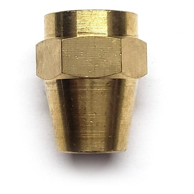 Short Nut, Brass (gold) 1/4 Flare