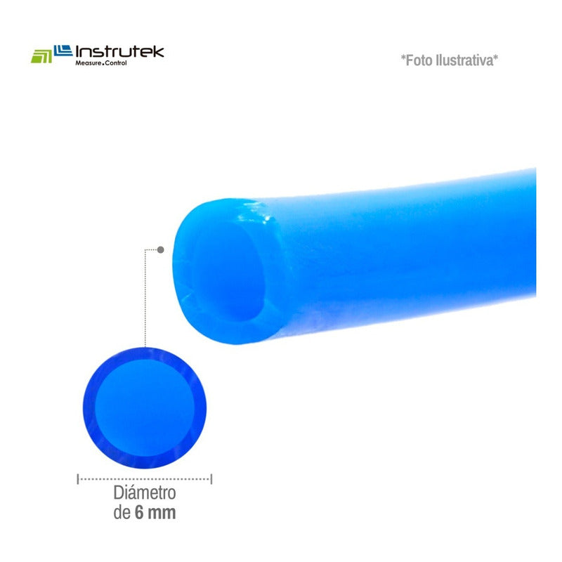 Manguera Para Aire (tubing) De Poliuretano Azul 6mm 25 Mts