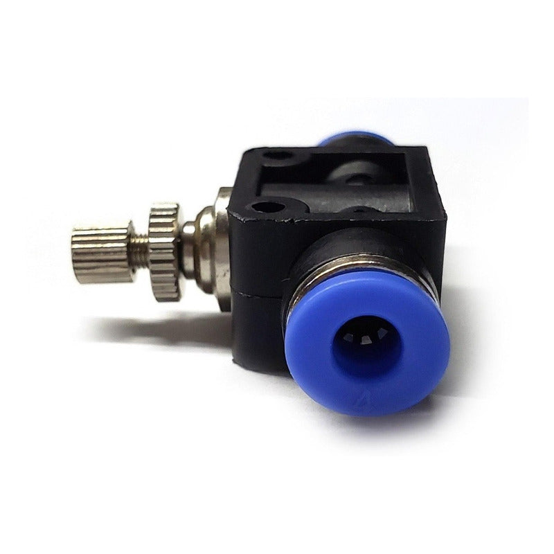 Pneumatic Flow Regulator/Connector Straight Union 4 mm