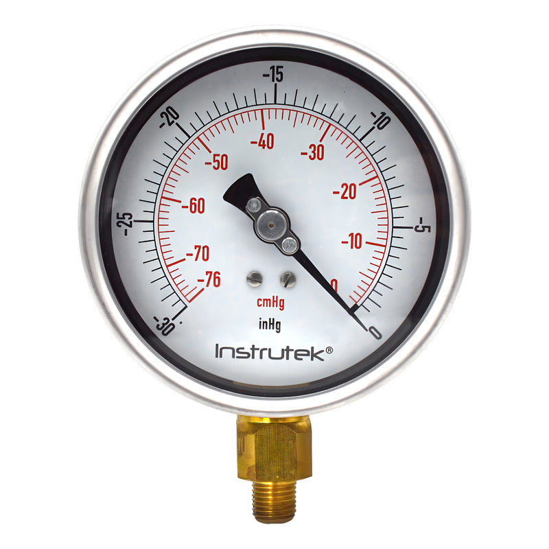 Premium Glycerin Vacuum Gauge 4 IN, -30 Inhg (eq. Vacuum)
