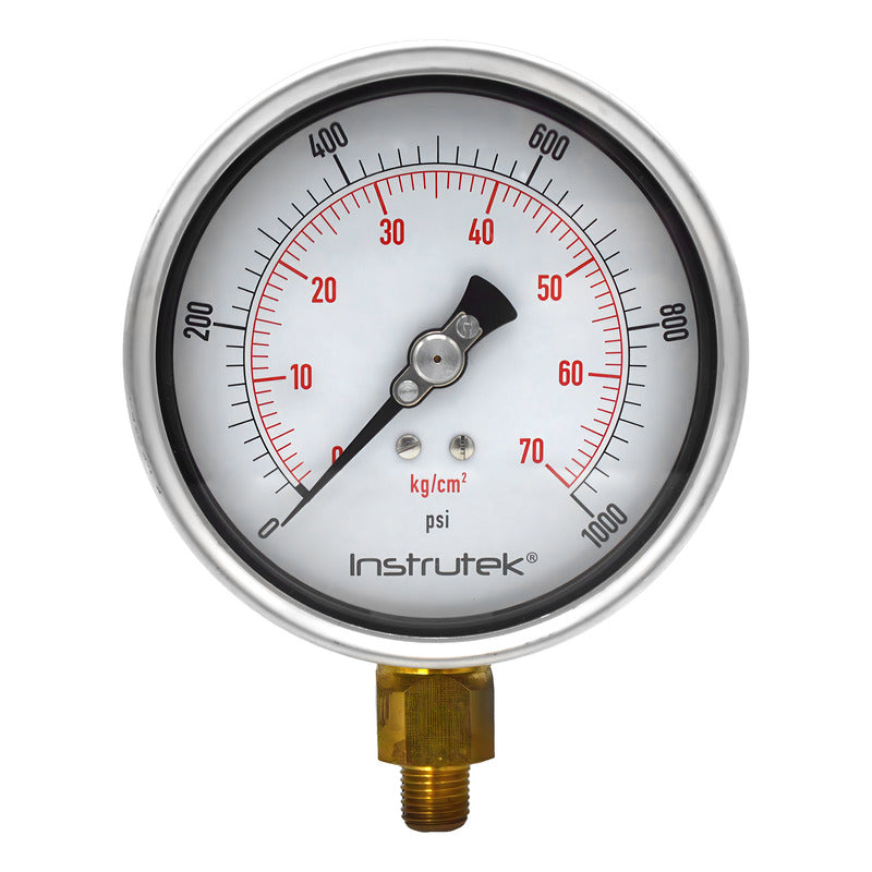 Manómetro Premium Alta Presión Glicerina 4 PLG, 1000 Psi