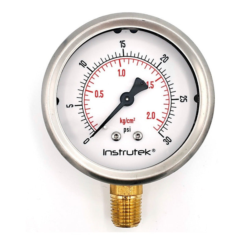 Manometer for Irrigation System with Glycerin 2.5 PLG, 30 Psi