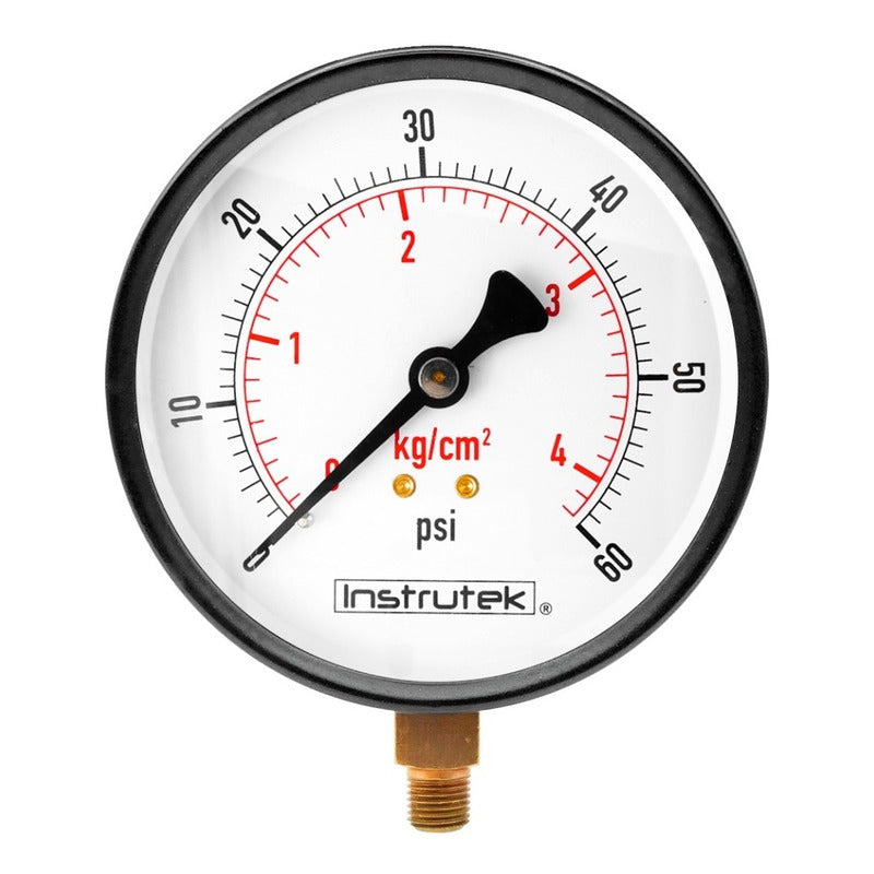 Dial Compressor Gauge 4 PLG 60 Psi (Air, Gas)