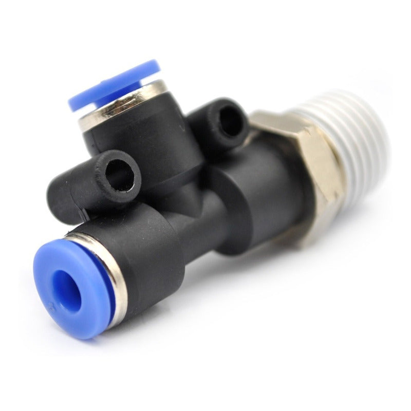 5 Pz Conector/racor Rápido Neumático Tee Lateral 1/4 X 4mm