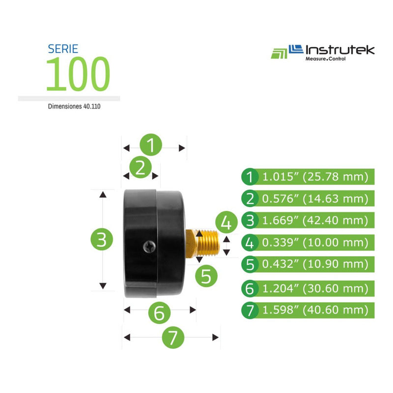 Manómetro Para Compresor Carátula 1.5 , 100 Psi (aire, Gas)