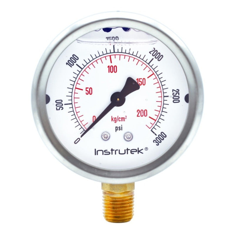 Manometer for Irrigation System with Glycerin 2.5 PLG, 3000 Psi