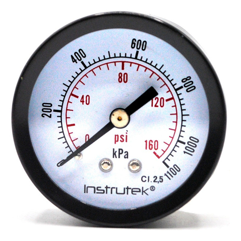 Manómetro Para Compresor Carátula 2, Conex Post 1/4, 160 Psi