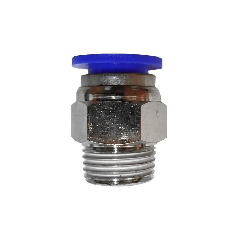 5 Pz De Conector/racor Rápido Neumático Recto 3/8 Npt X 12mm