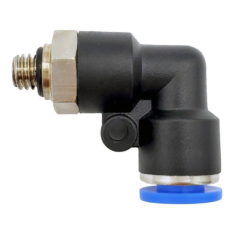 10 Pz De Conector/racor Rápido Neumático Codo M6 X 6mm