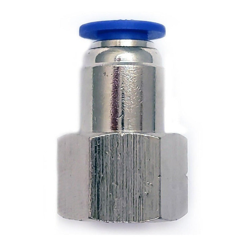 10 Pz De Conector/racor Neumático Recto Hembra 1/4 X 1/4