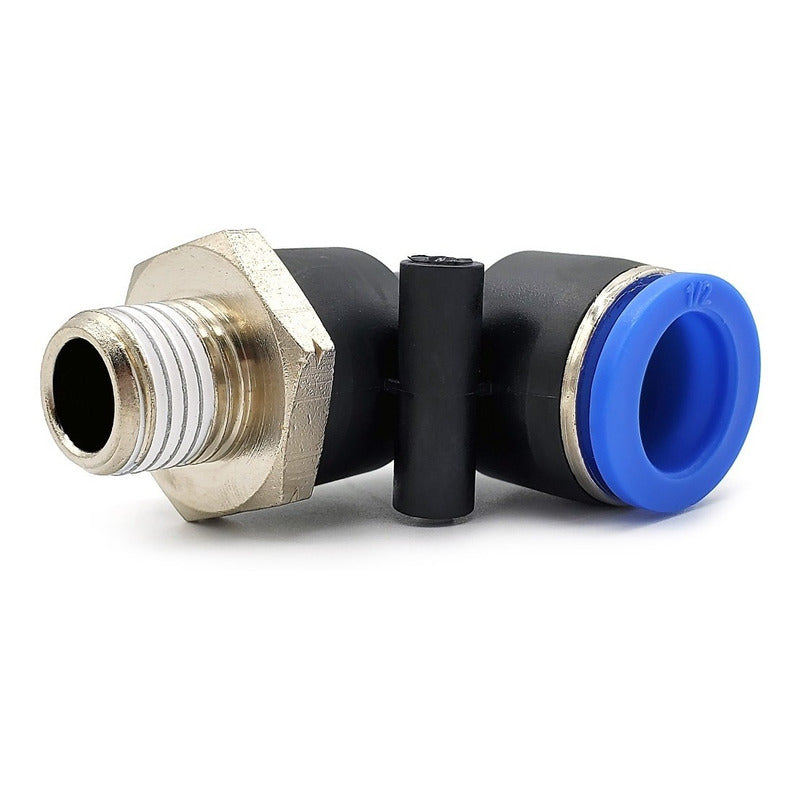 5 Pz De Conector/racor Rápido Neumático Codo 1/4 Npt X 1/2