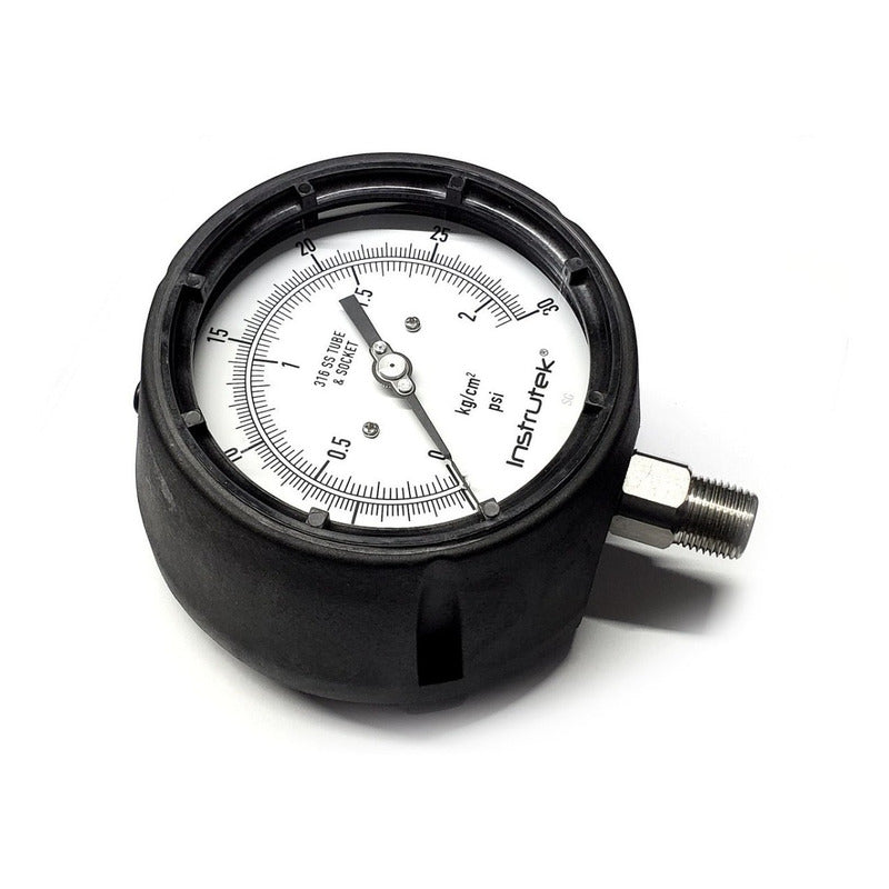 Pressure Gauge Phenolic Stainless Steel Glycerin Case 4.5 IN 30 Psi