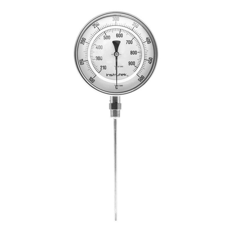 Termómetro Horno 6 PLG 100 A 500°c Vástago 9 Rosca 1/2  Npt