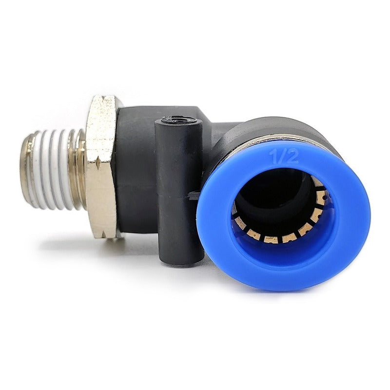 5 Pz De Conector/racor Rápido Neumático Codo 1/4 Npt X 1/2