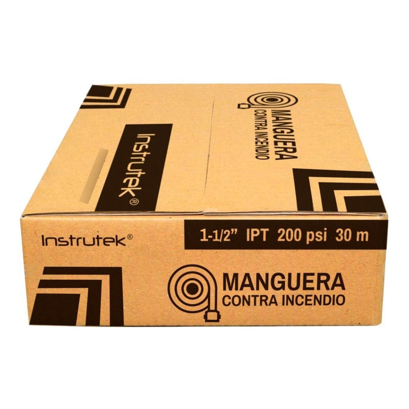 Manguera De Bombero 30 Mts, Conexiones Ipt 1.5 PLG, 200 Psi