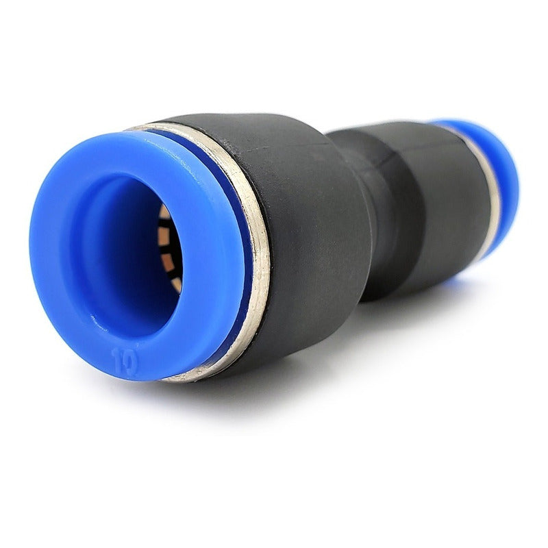10 Pz Reducción Neumática Recta 10mm A 8mm
