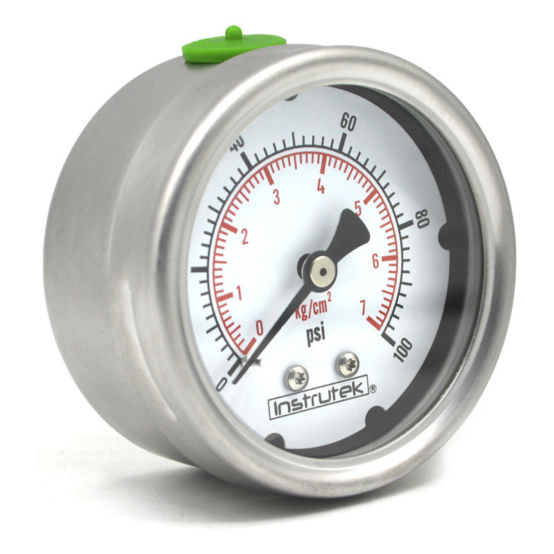 Stainless Steel Glycerin Pressure Gauge 2.5 IN, 100 Psi (air, water)