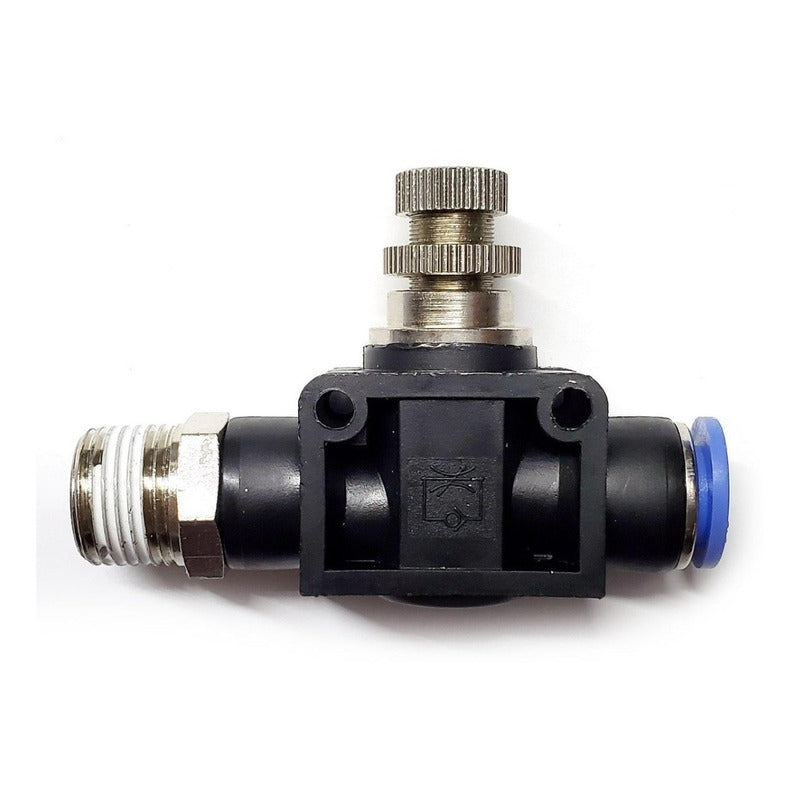 Straight Pneumatic Flow Regulator/Connector 3/8 Npt X 3/8