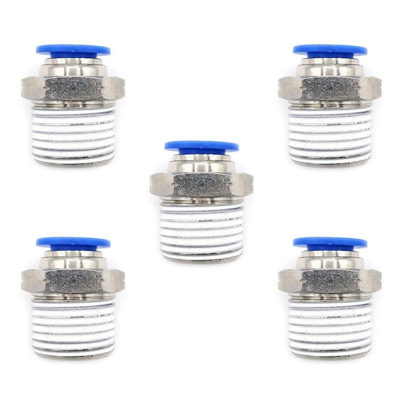5 Pc of Straight Pneumatic Quick Connector/Fitting 1/2 Npt X 3/8