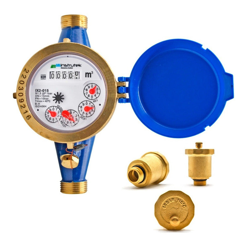 1/2 Brass Body Water Meter With Air Eliminator