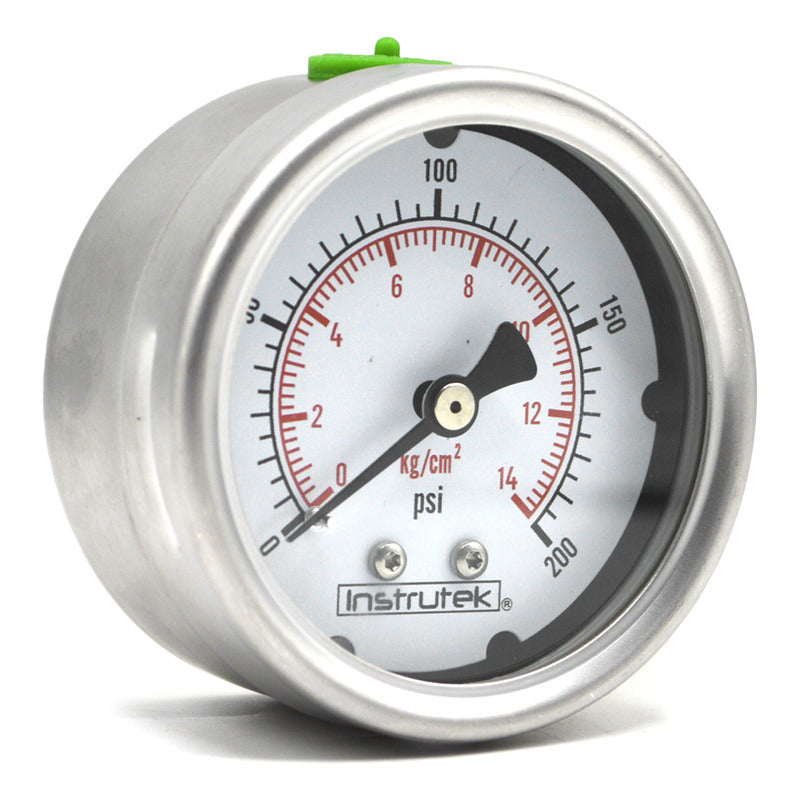 Stainless Steel Glycerin Pressure Gauge 2.5 IN, 200 Psi (air, water)