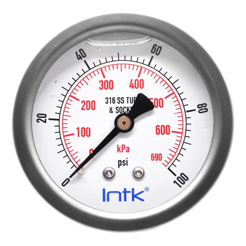Manometer P/petrochemical Handling D/water 100 Psi Con. 1/4