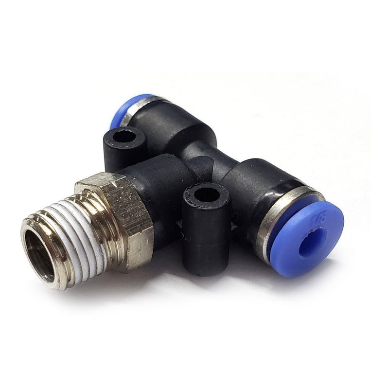 5pcs Pneumatic Quick Tee Fitting 1/8 Npt Male X 1/8 Mang.