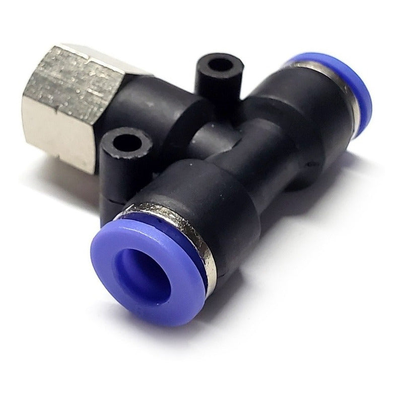 5pcs Pneumatic Quick Tee Fitting 1/8 Npt Female X 6mm Mang.