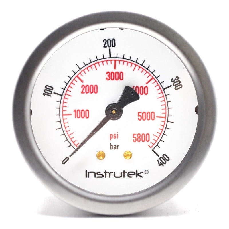Premium Stainless Steel Glycerin Pressure Gauge 2.5pLG 400 Bar Bspp