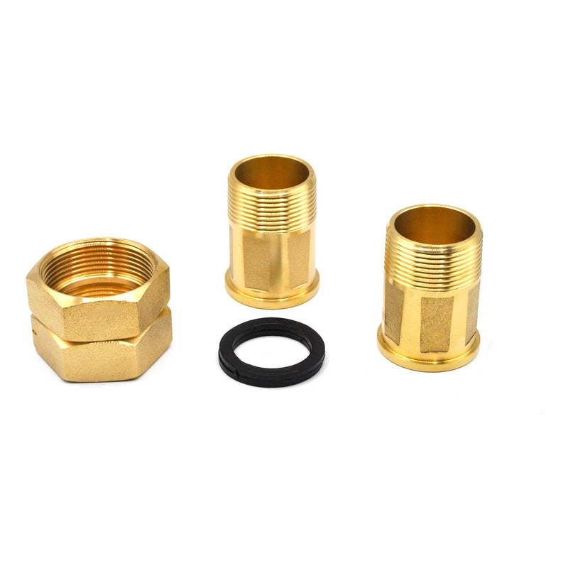 Conectores De Latón Para Cisterna De Lluvia - Roscas 1/2" Interna Y 3/4" Externa, Pack De 2