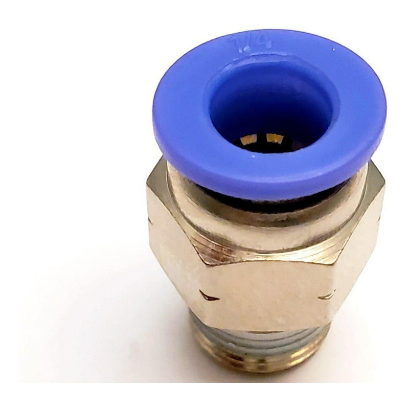 10 Pz De Conector/racor Rápido Neumático Recto 1/8 Npt X 1/4