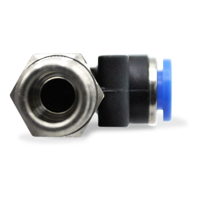 10 Pz De Conector/racor Rápido Neumático Codo 1/4 Npt X 6 Mm